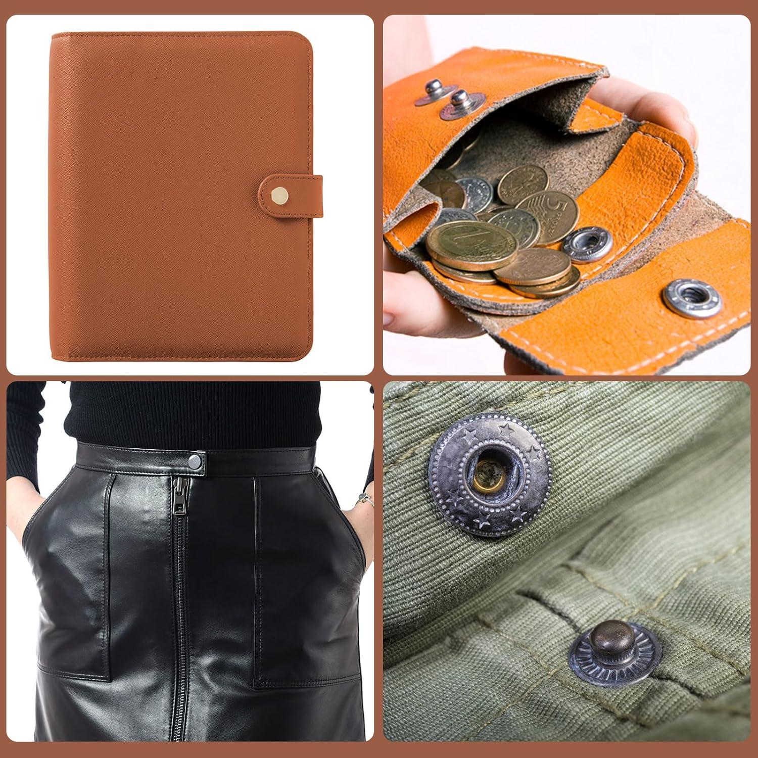 Kit de Broches a Presión de Cuero HARFINGTON 24 Set 20mm Negro