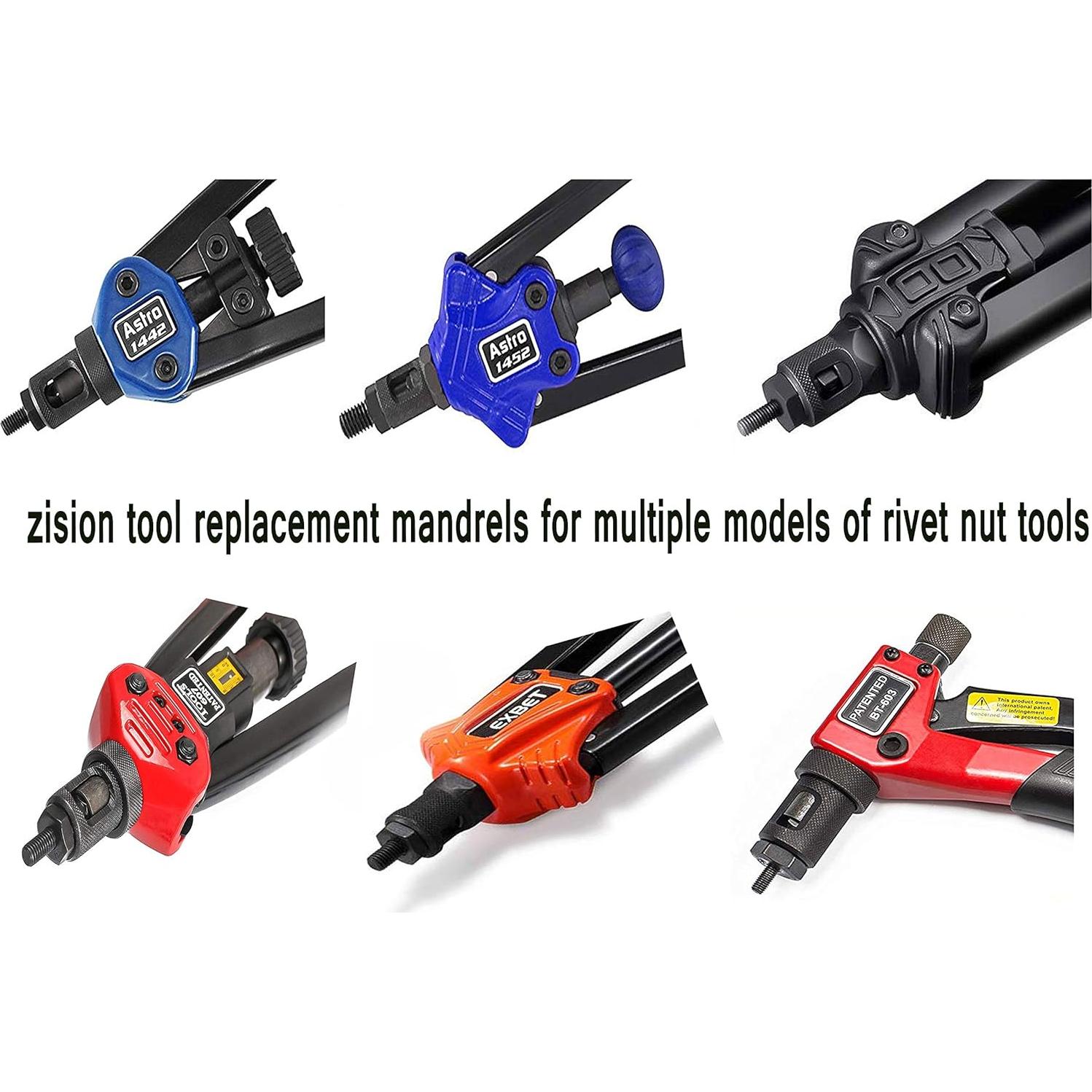 Mandril de Reemplazo M10 Zision Tool para Remachadora