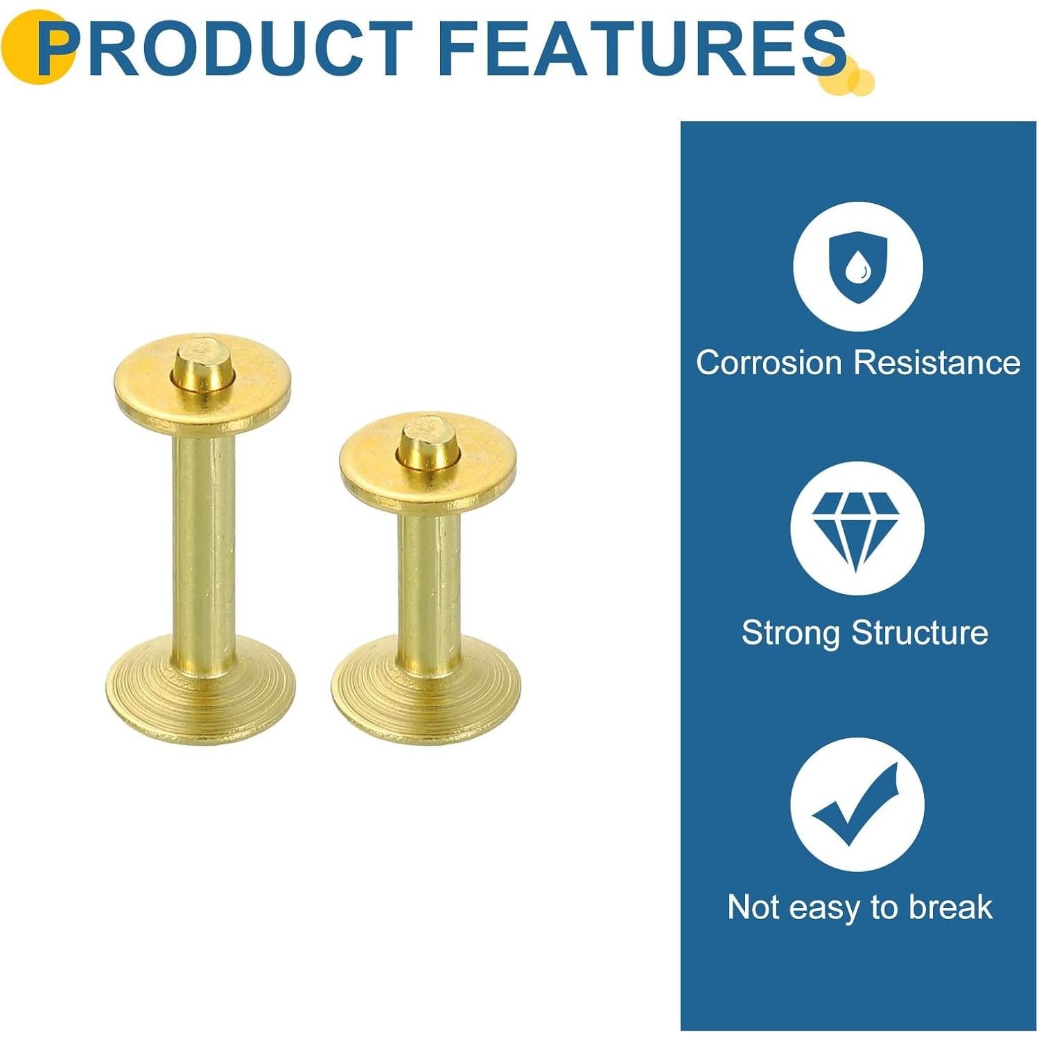 Remaches de Cobre uxcell 20 Set 10x3.3mm y 10x3.3mm con Herramienta