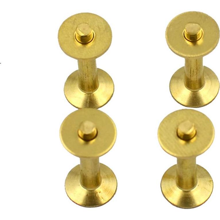 50 Remaches de Latón Macizo Tamaño 12 19mm + Arandelas DGOL