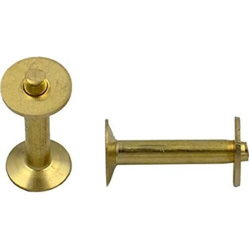 50 Remaches de Latón Macizo Tamaño 12 19mm + Arandelas DGOL