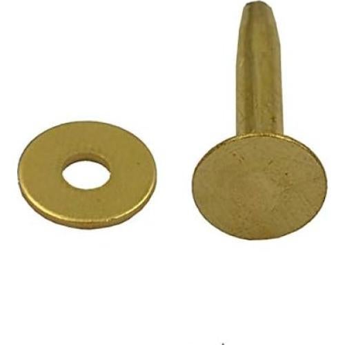 50 Remaches de Latón Macizo Tamaño 12 19mm + Arandelas DGOL