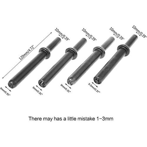 Juego de Martillo de Remaches Neumático Eau 4 Piezas Acero 45#