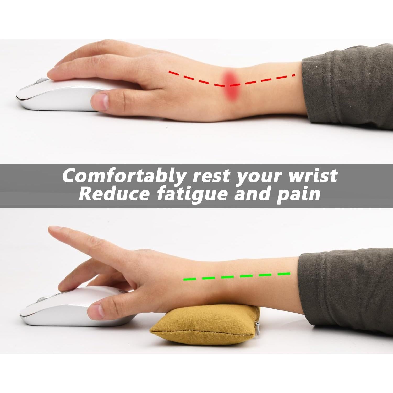 Descanso de Muñeca Ergonómico CandoCraft Amarillo 15x8 cm