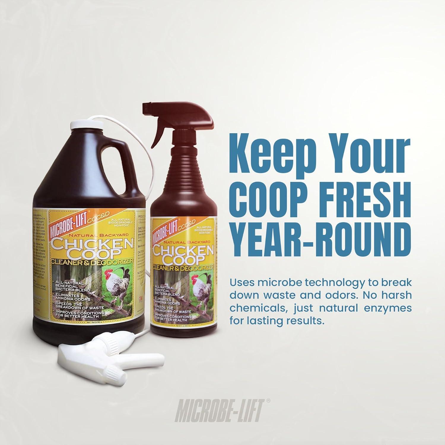 Limpiador y Desodorante Microbe-Lift 32 oz - Natural para Gallineros
