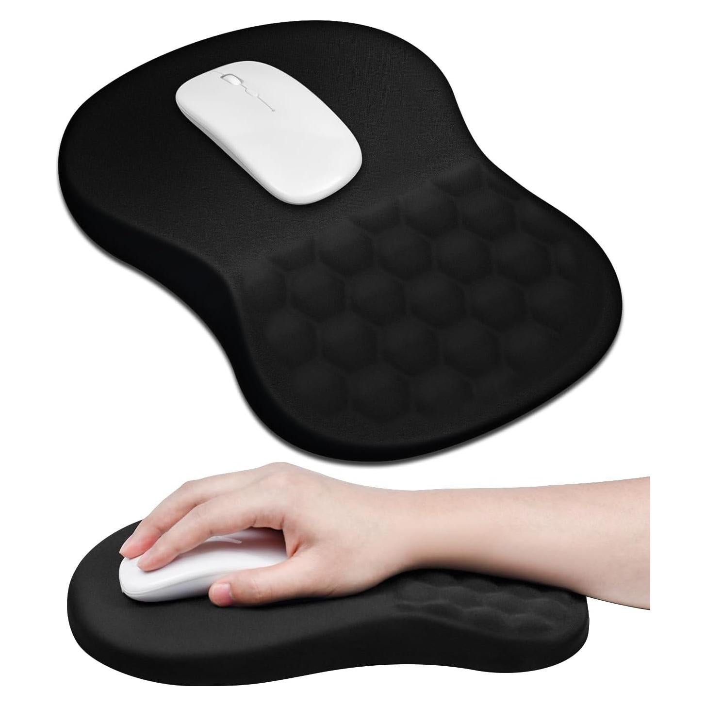 Almohadilla de Ratón Ergonómica JIKIOU con Soporte y Masaje 30.48x20.32 cm