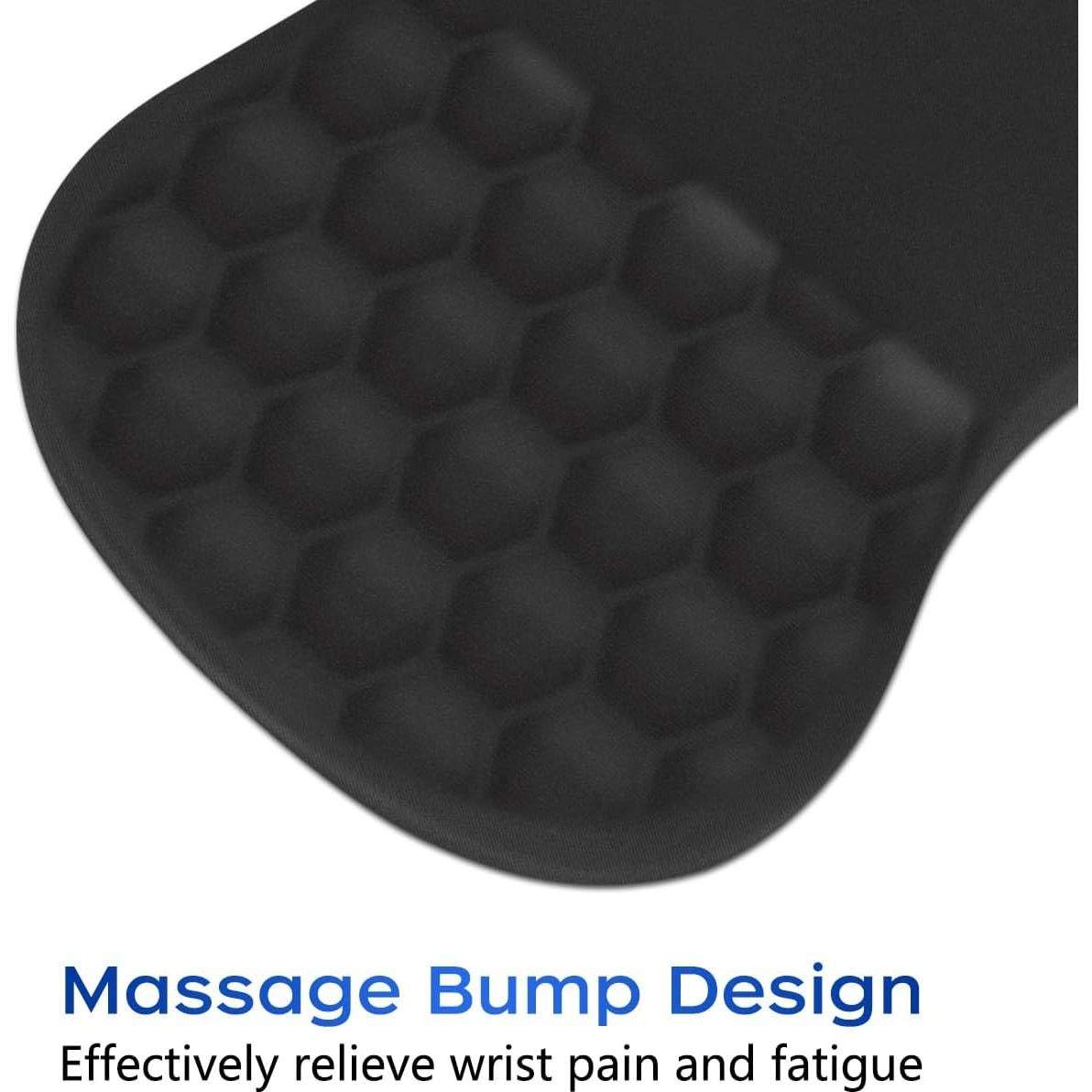 Almohadilla de Ratón Ergonómica JIKIOU con Soporte y Masaje 30.48x20.32 cm