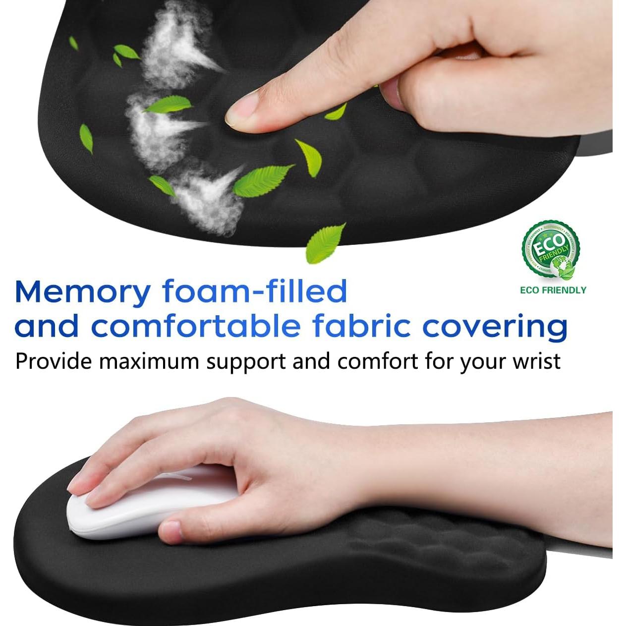 Almohadilla de Ratón Ergonómica JIKIOU con Soporte y Masaje 30.48x20.32 cm