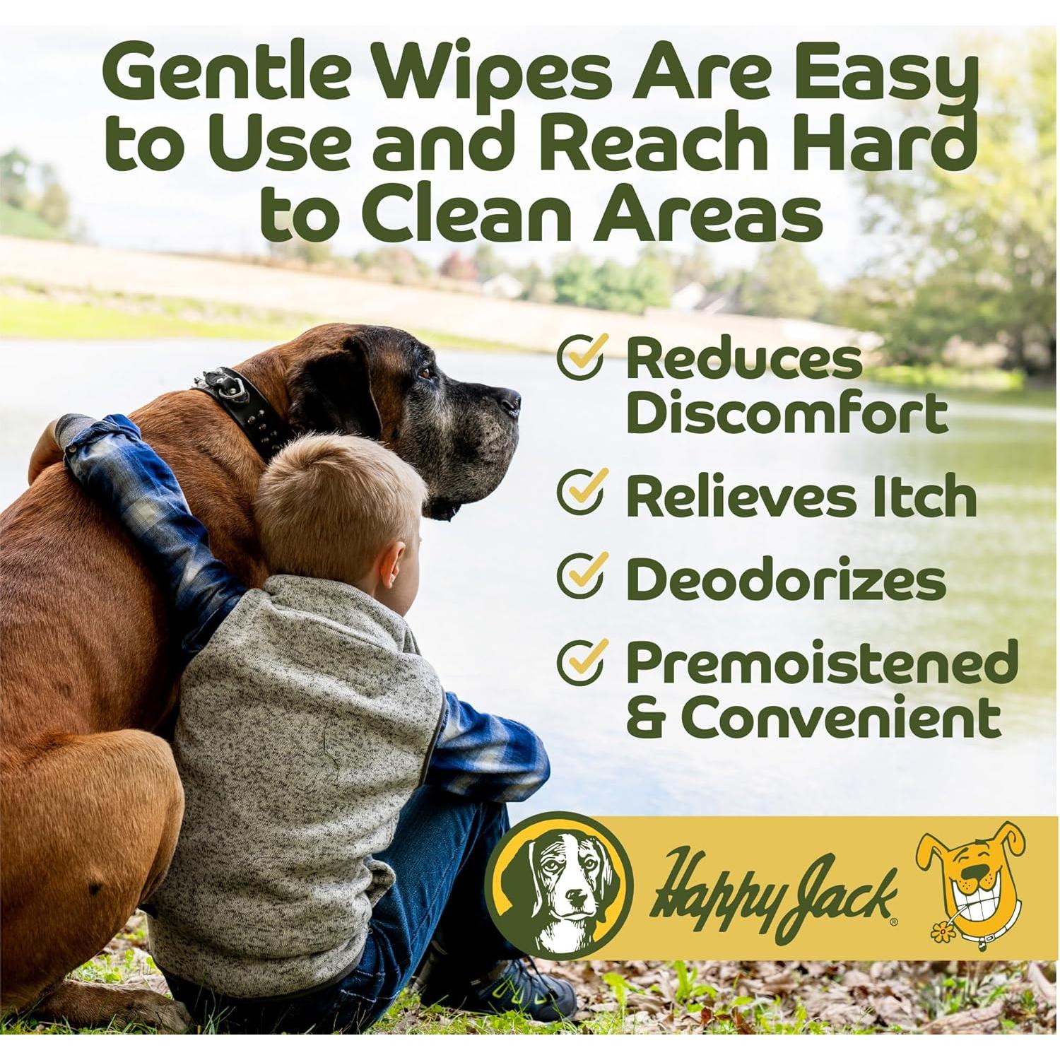 Toallitas Limpiadoras para Oídos de Perro Happy Jack 100 Ct