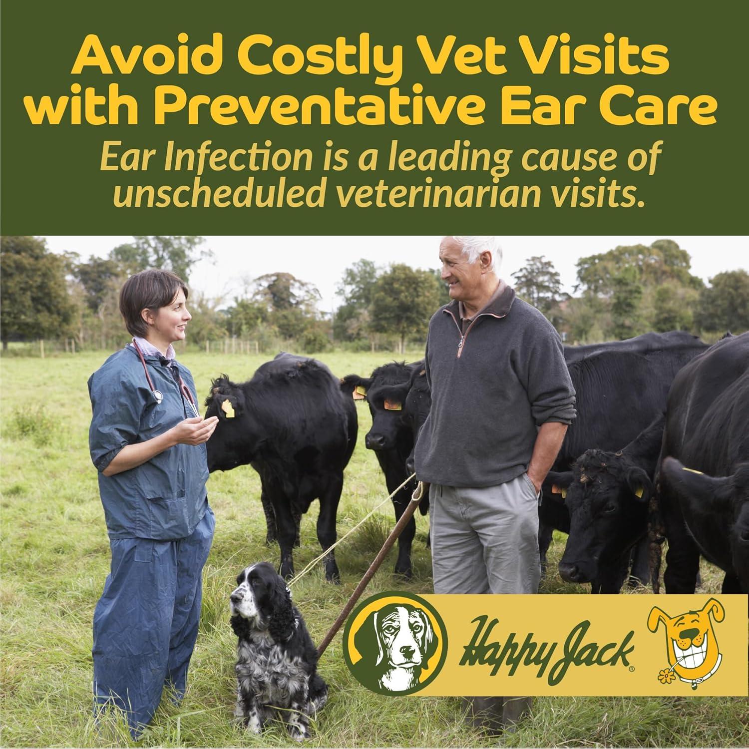 Toallitas Limpiadoras para Oídos de Perro Happy Jack 100 Ct