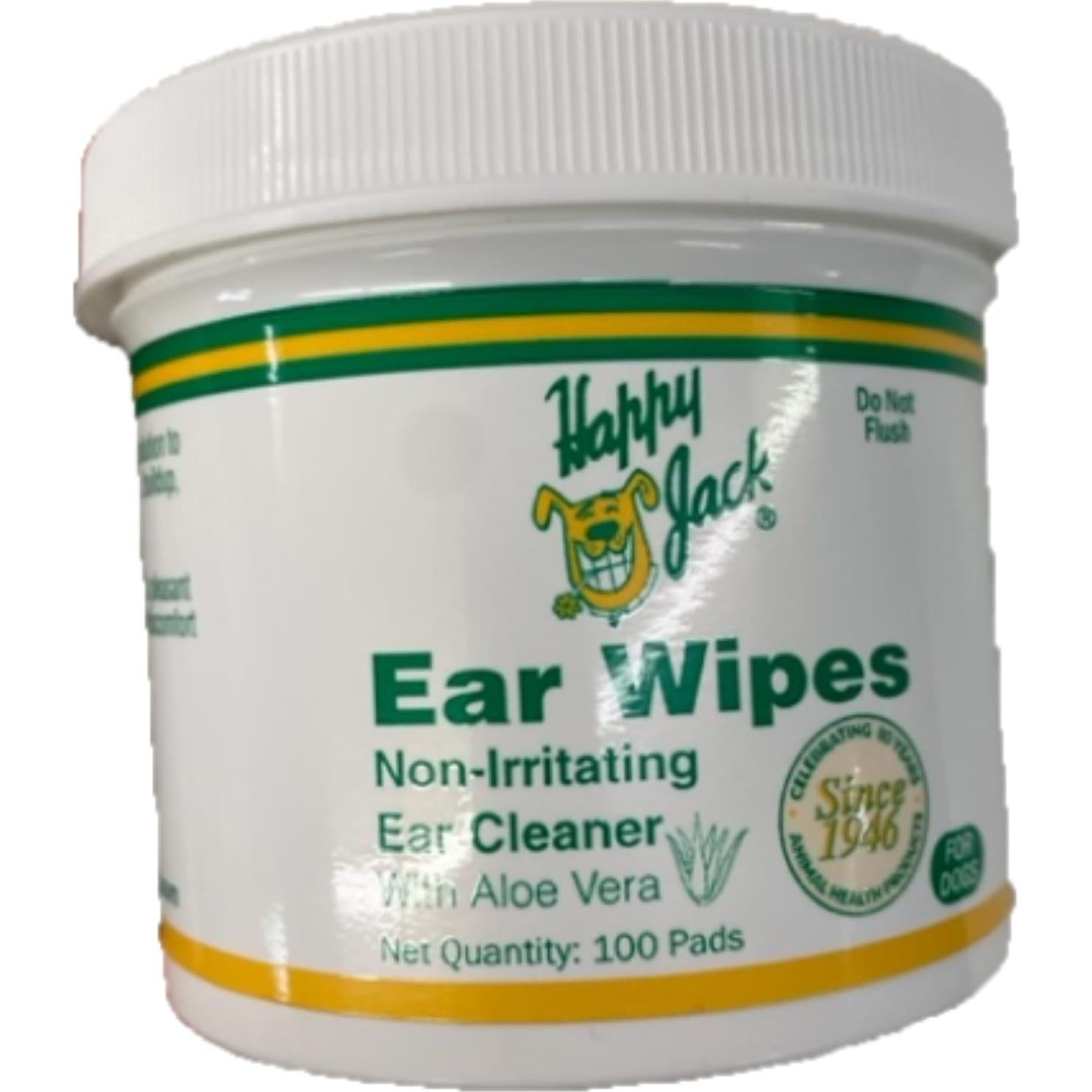 Toallitas Limpiadoras para Oídos de Perro Happy Jack 100 Ct