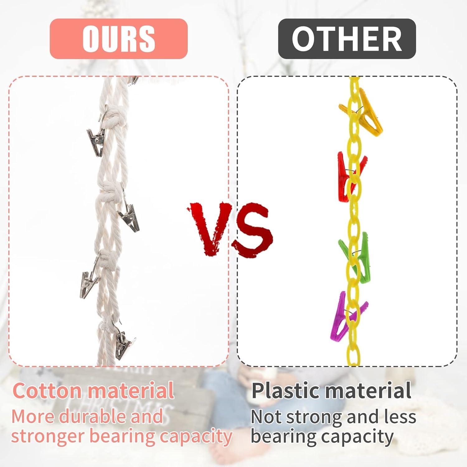 Cadena Organizador de Peluches Biubee 2m con 40 Clips Metal