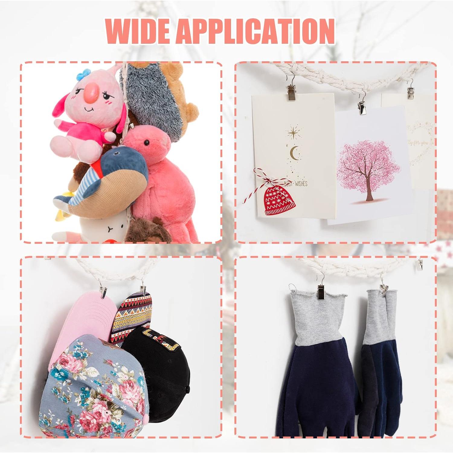 Cadena Organizador de Peluches Biubee 2m con 40 Clips Metal