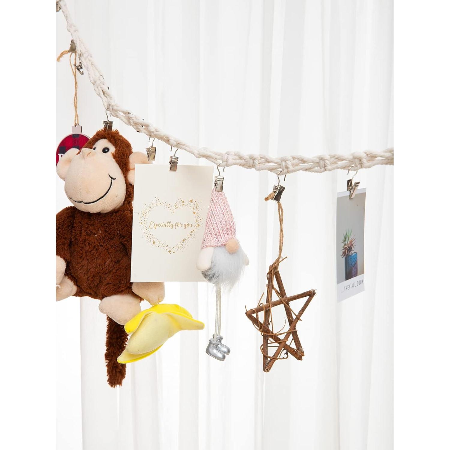 Cadena Organizador de Peluches Biubee 2m con 40 Clips Metal