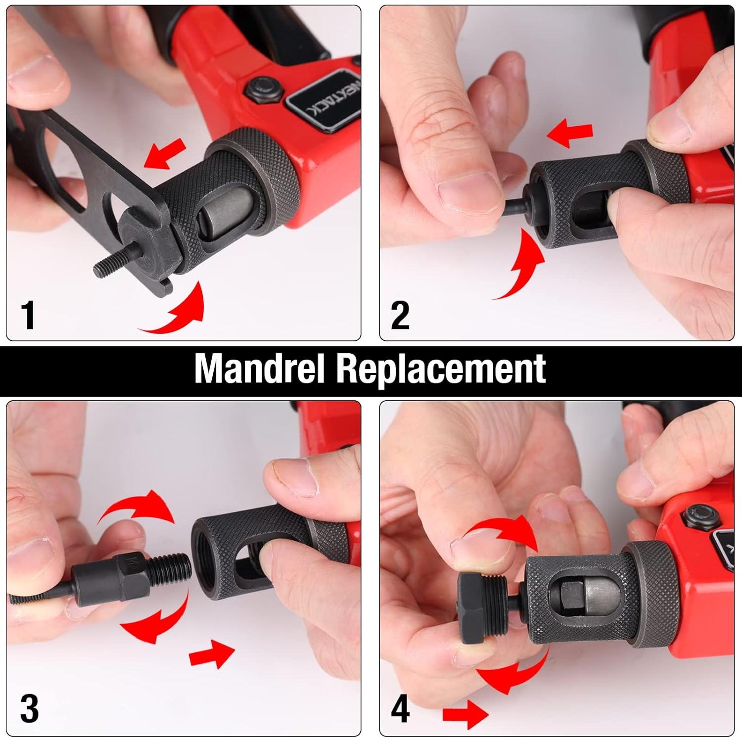 Kit de Mandril y Boquilla NEXTACK M810 para Tuercas Remachadas