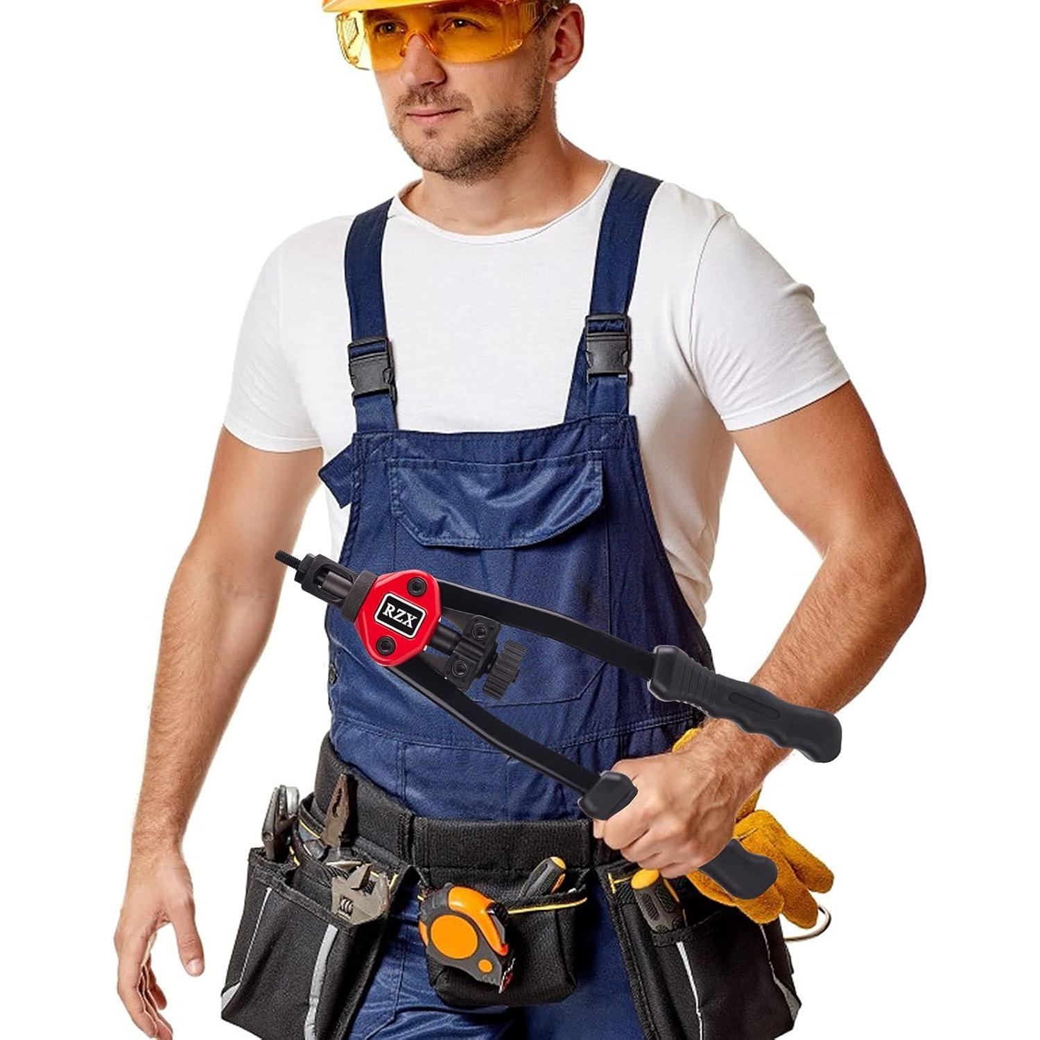 Kit de Remachadora Manual RZX 33 cm con 60 Rivnuts M5 M6 M8