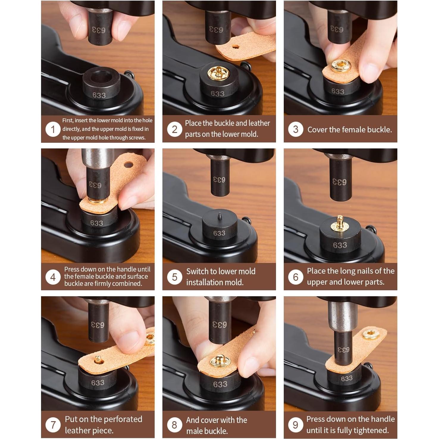 Juego de Herramientas de Instalación de Botones WUTA 7 Pcs