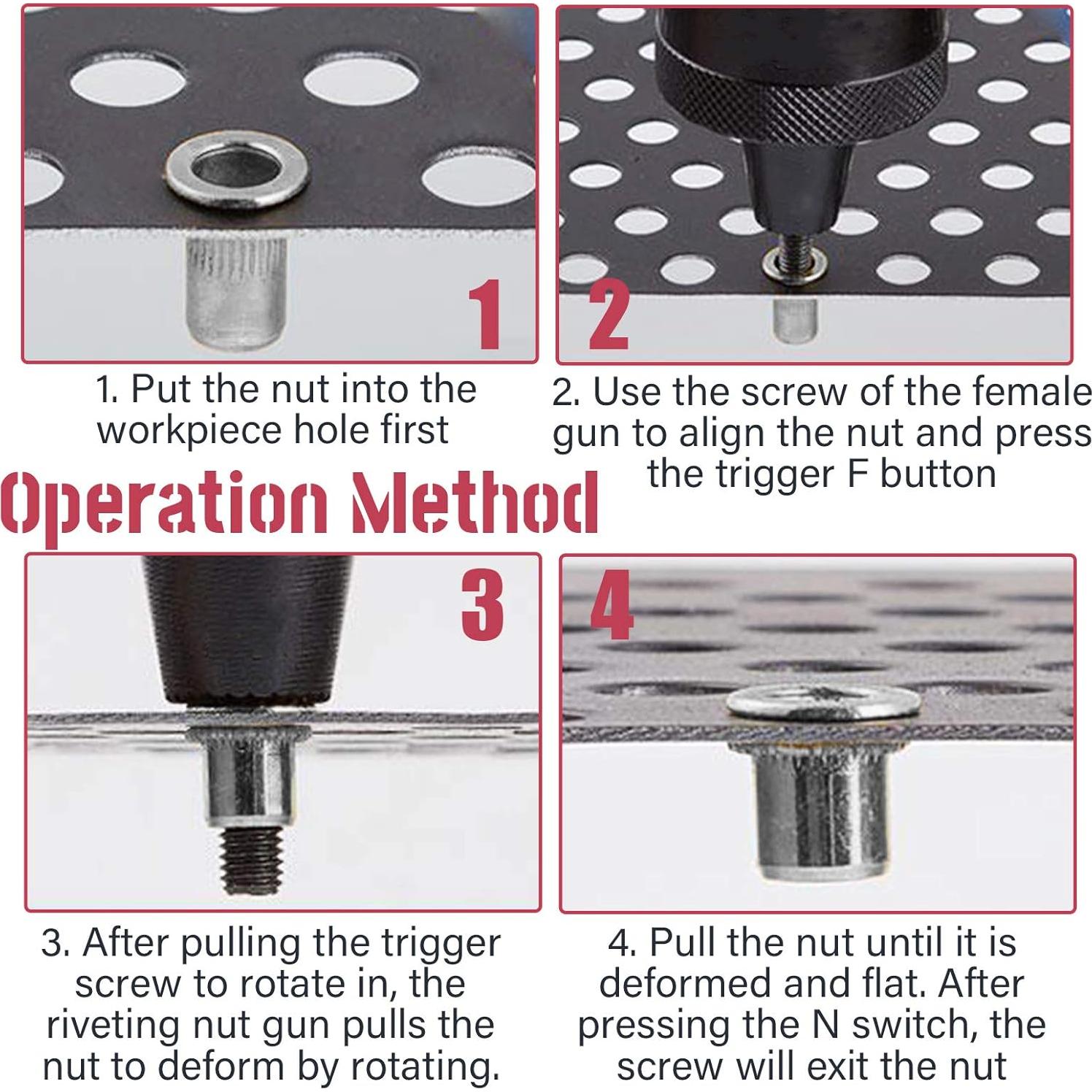 Kit de Tuercas Remachadas de Acero Inoxidable Hilitchi 180PCS
