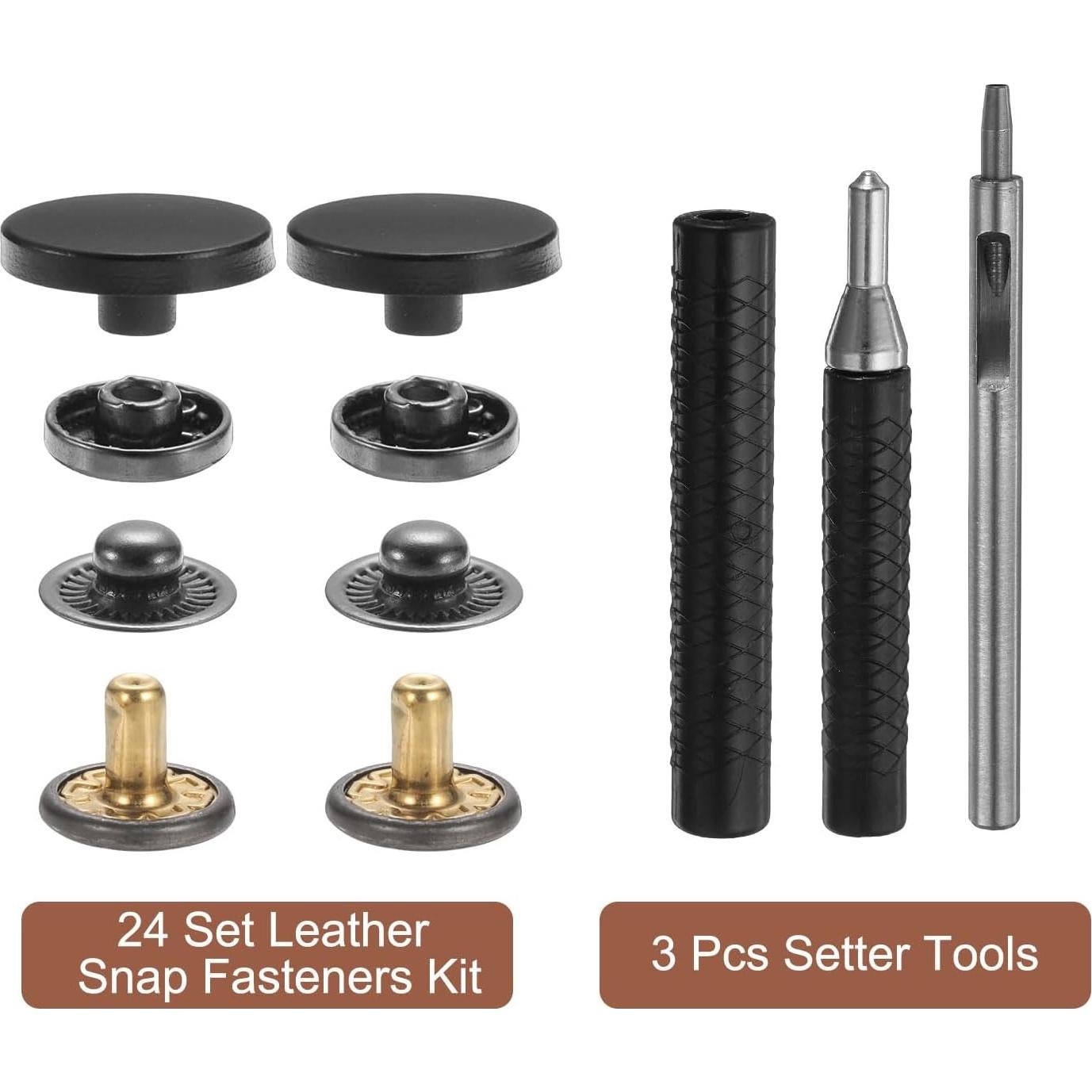 Kit de Broches a Presión de Cuero HARFINGTON 24 Set 20mm