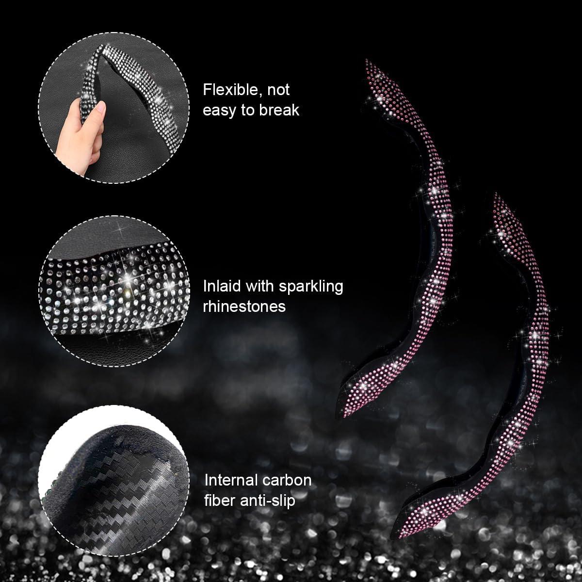 Funda de Volante Yourkar Rosa 15 Pulgadas Antideslizante