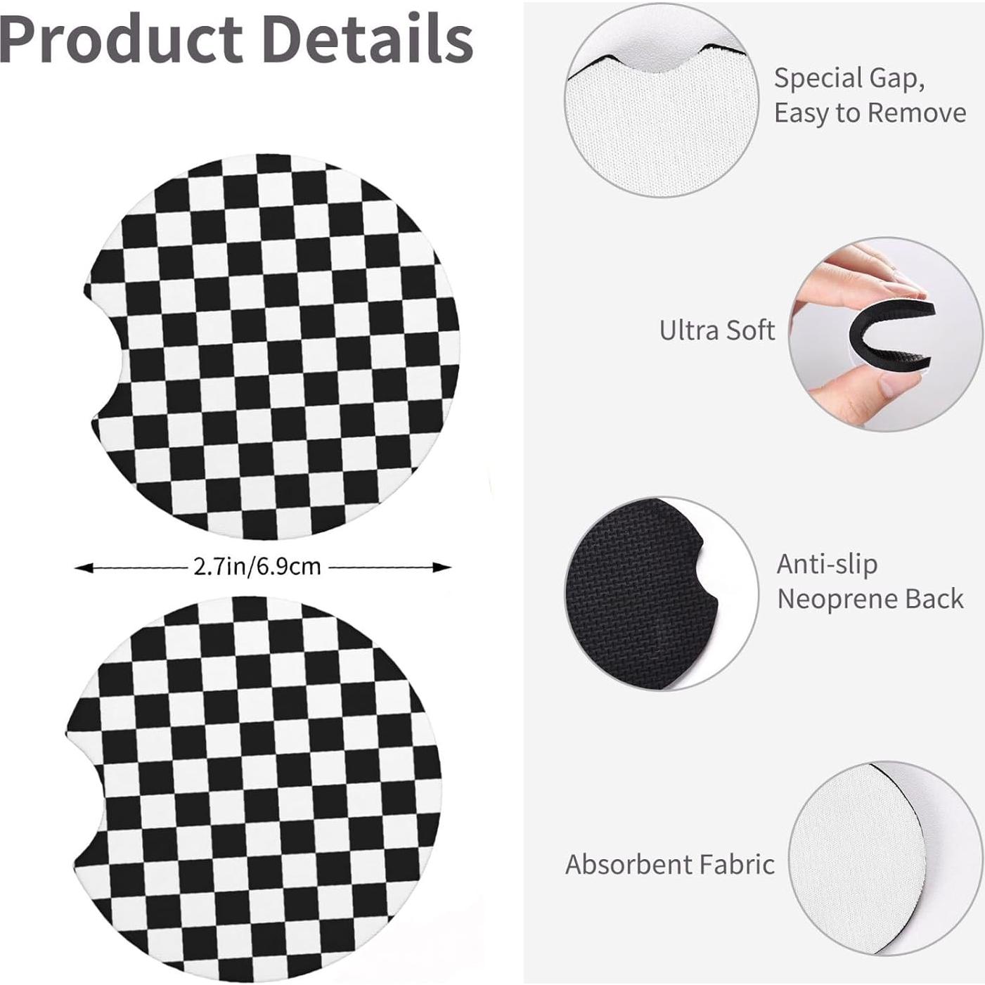 Funda de Volante Antideslizante Yobvec Cuadros 37-39 cm