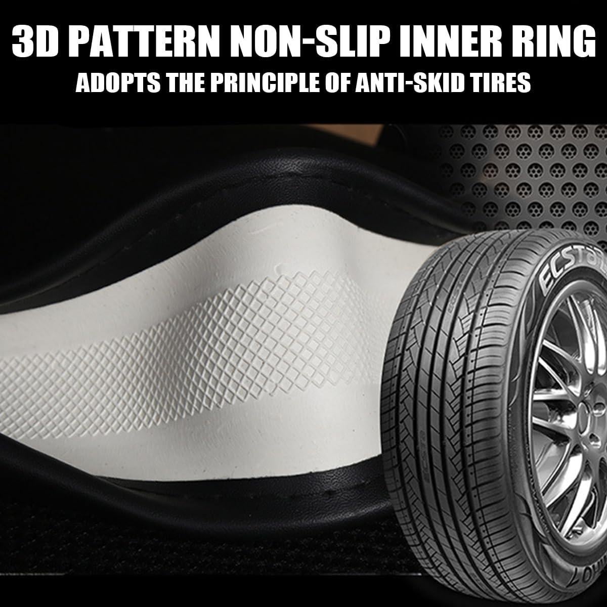 Cubierta de Volante Osilly 38 cm Cuero Antideslizante Rojo Vino