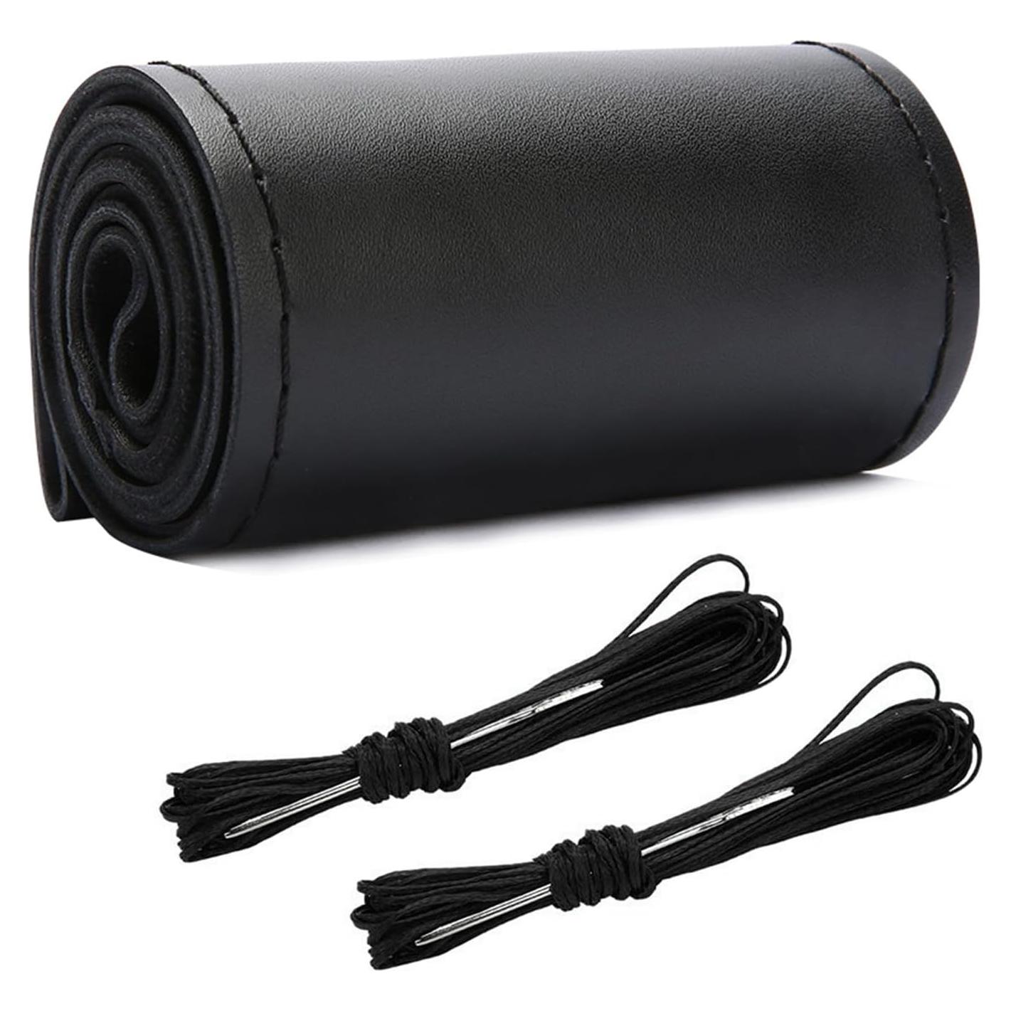 Cubierta de Volante de Cuero Genuino Wevdn 15" Antideslizante