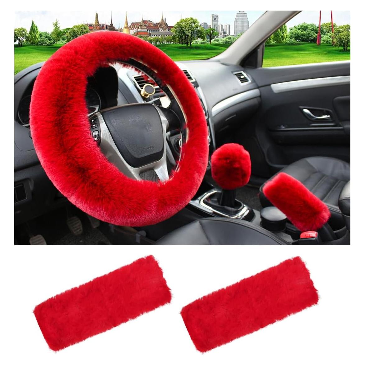 Juego de 5 Fundas de Volante Esponjosas Yourkar - Rojo