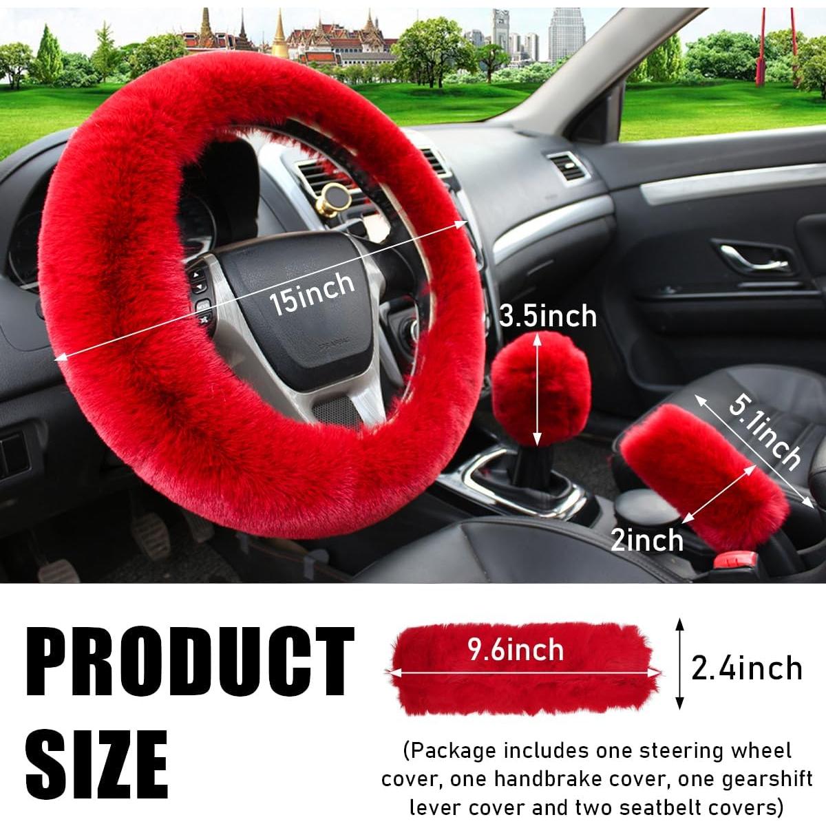 Juego de 5 Fundas de Volante Esponjosas Yourkar - Rojo