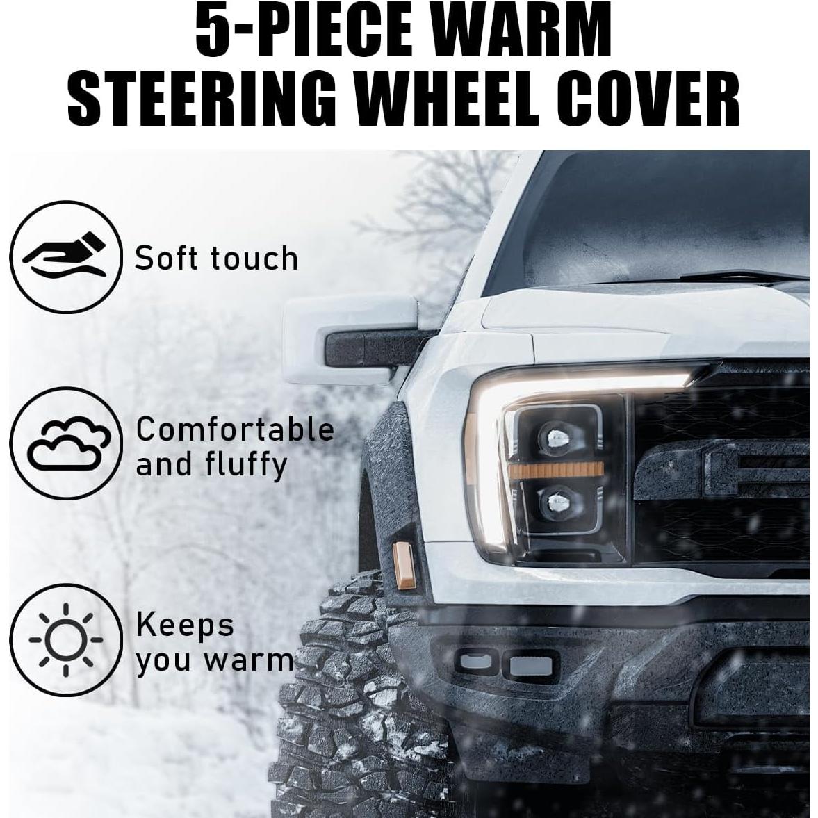 Juego de 5 Fundas de Volante Esponjosas Yourkar - Rojo