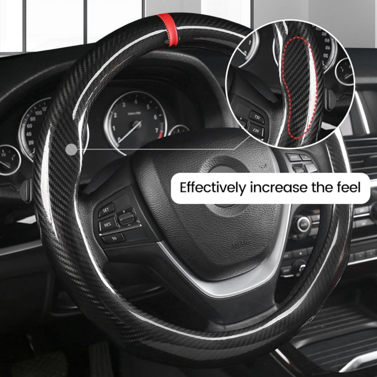 Cubierta de Volante ZHOL Fibra de Carbono 37-38 cm Negra