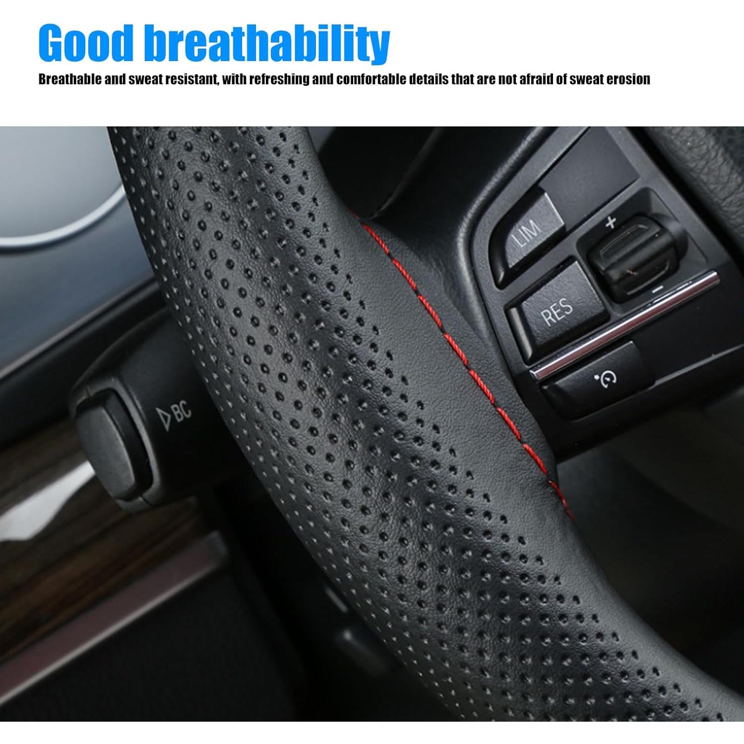 Funda de Volante de Cuero NGHEY Universal Antideslizante