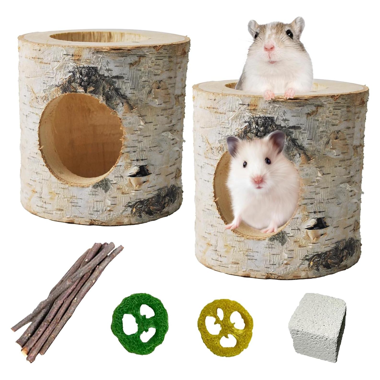 Túnel de Hámster de Madera MUYG, Juguete Natural 12x10x10 cm