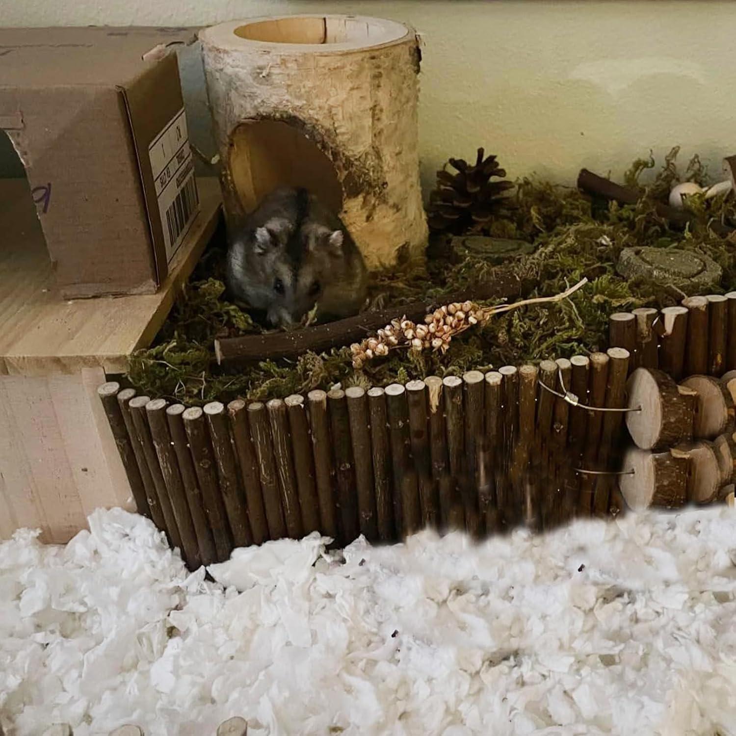 Túnel de Hámster de Madera MUYG, Juguete Natural 12x10x10 cm