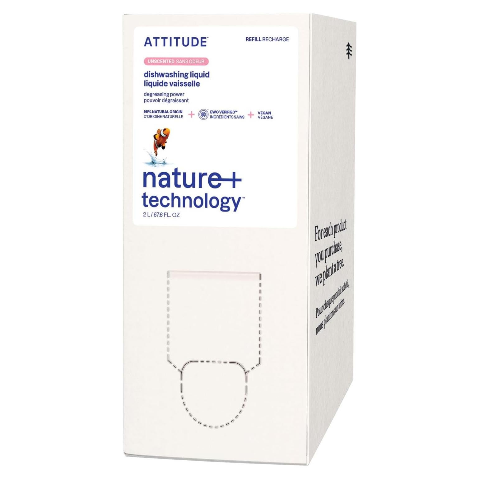 Jabón para Platos ATTITUDE 1.99L Vegano y Ecológico