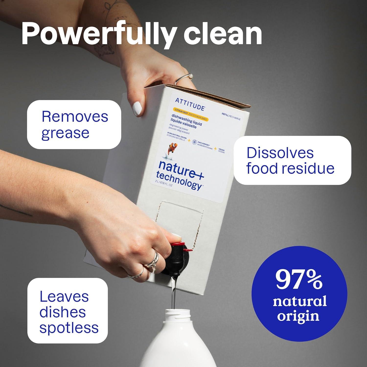 Jabón para Platos ATTITUDE 1.99L Vegano y Ecológico