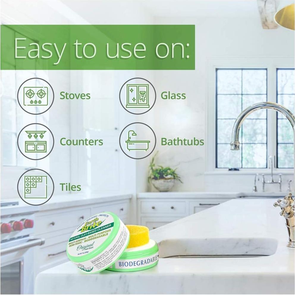 Limpiador Multiusos Earth Brite - Barra de Arcilla Natural 170g