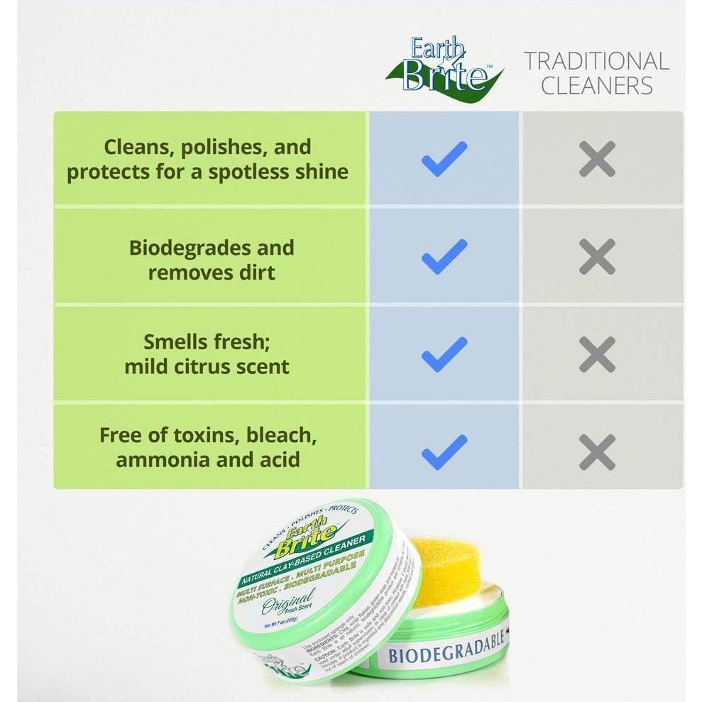 Limpiador Multiusos Earth Brite - Barra de Arcilla Natural 170g