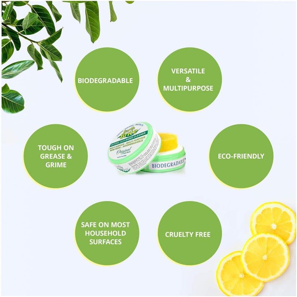 Limpiador Multiusos Earth Brite - Barra de Arcilla Natural 170g