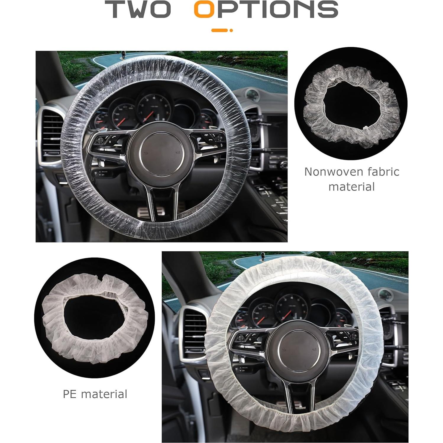 Cubiertas de Volante Desechables SCUARI 50pcs Transparentes