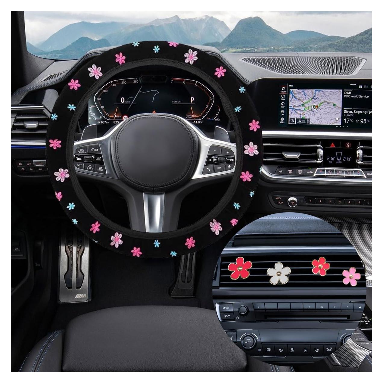 Cubierta de Volante Floral Antideslizante BDZMC 35.56 cm