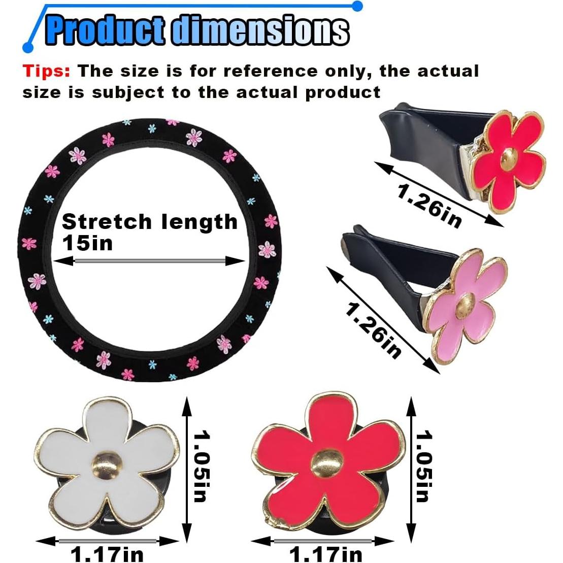 Cubierta de Volante Floral Antideslizante BDZMC 35.56 cm