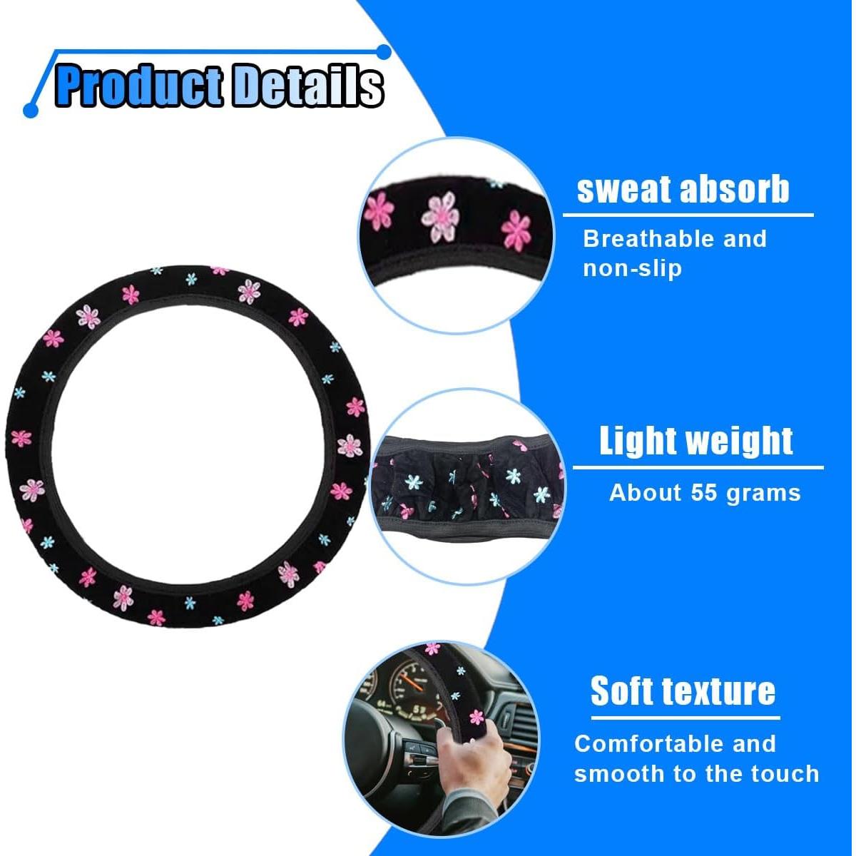 Cubierta de Volante Floral Antideslizante BDZMC 35.56 cm