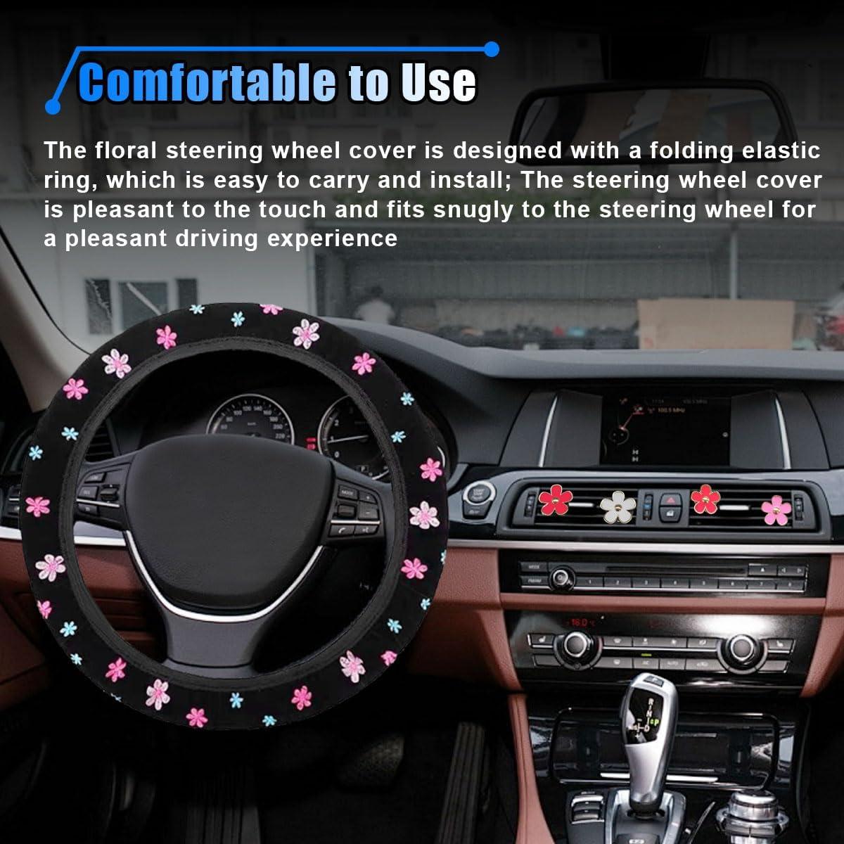 Cubierta de Volante Floral Antideslizante BDZMC 35.56 cm