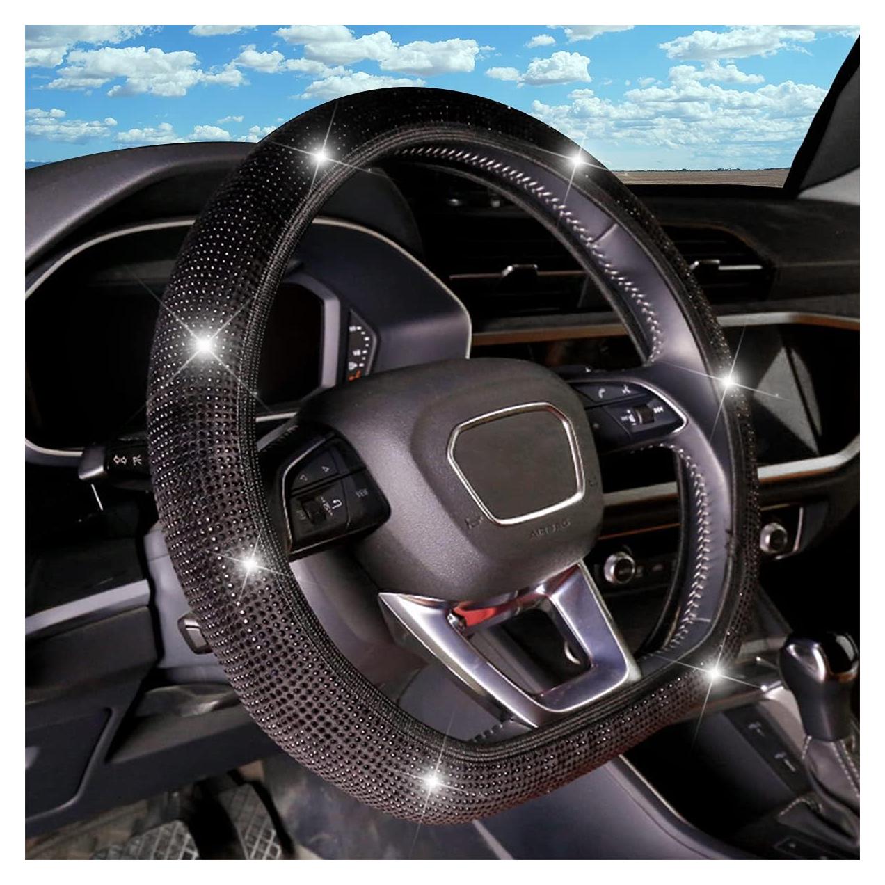 Cubierta de Volante LoyaForba con Rhinestones 38.1 cm Antideslizante