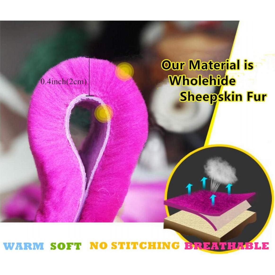 Cubierta de Volante de Piel de Oveja Sisha-A 35-42 cm Negra