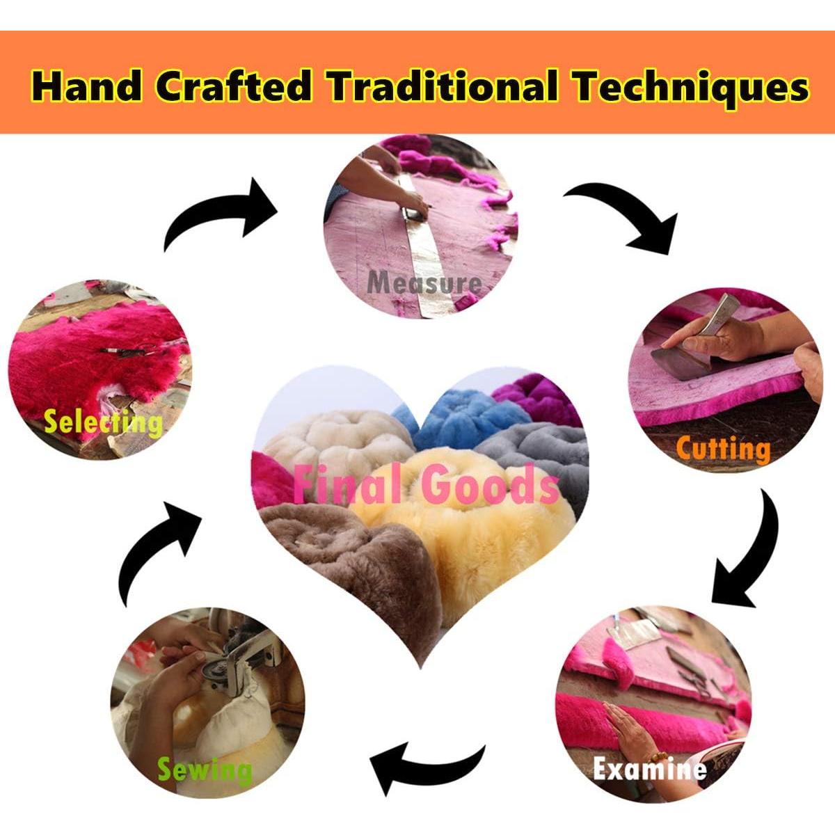 Cubierta de Volante de Piel de Oveja Sisha-A 35-42 cm Negra