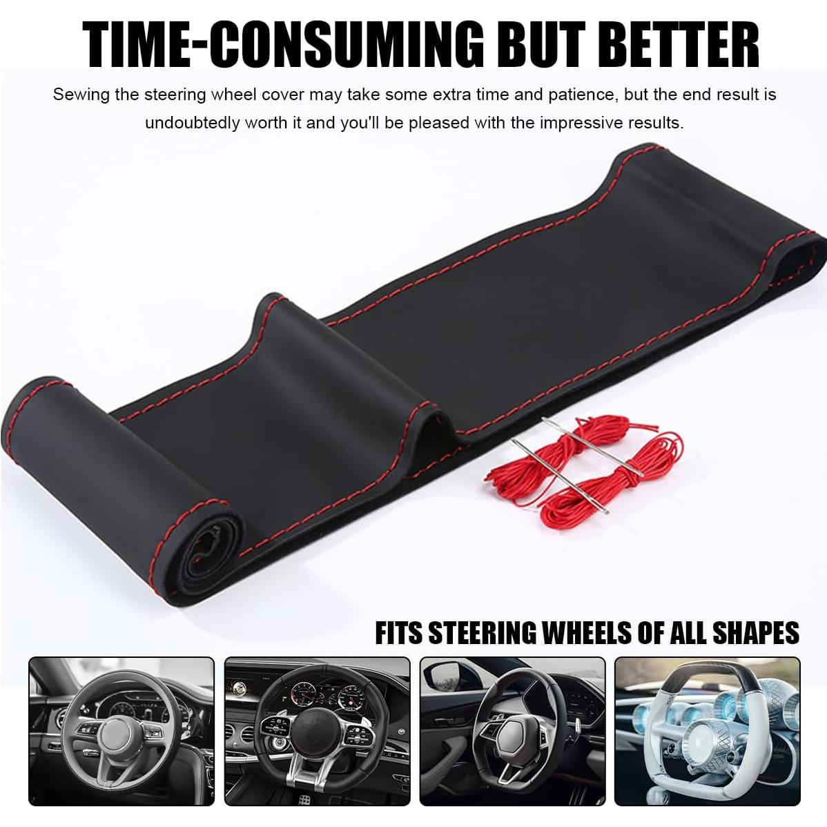 Cubierta de Volante de Cuero Genuino Gasedin 38.1 cm DIY