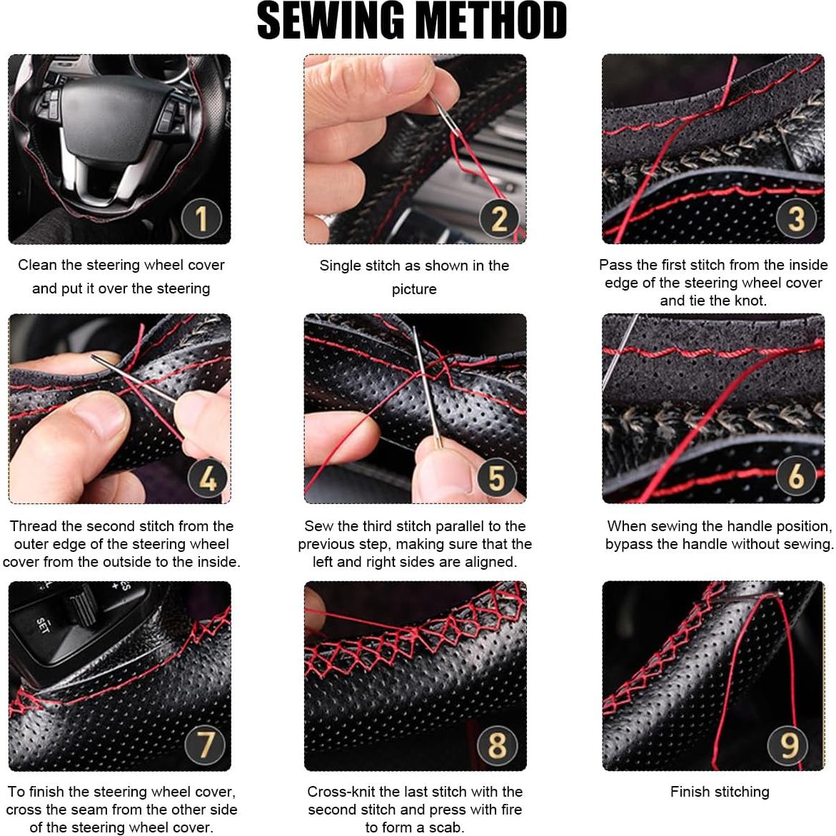 Cubierta de Volante de Cuero Genuino Gasedin 38.1 cm DIY