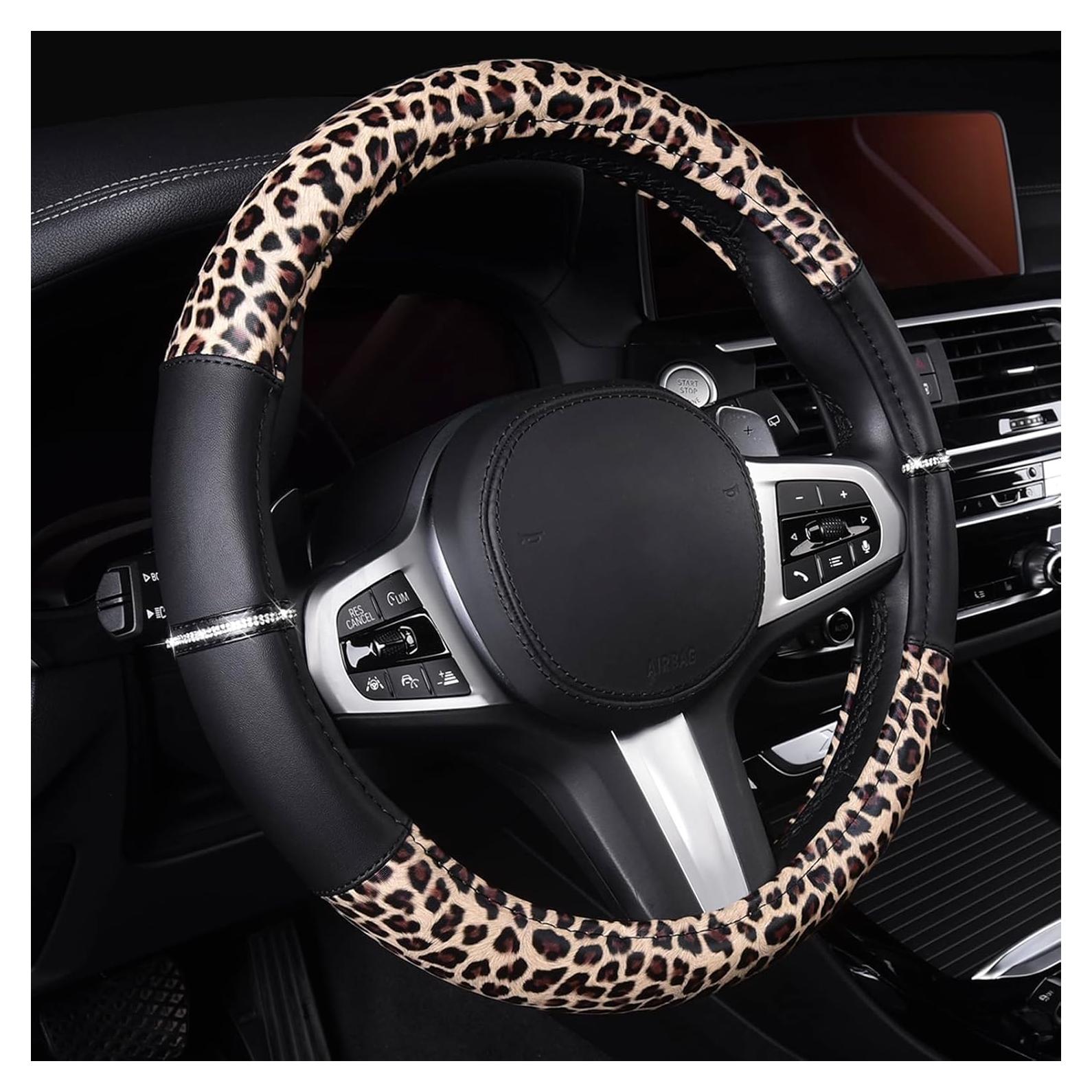 Cubre Volante AUTOYOUTH Leopardo Antideslizante 37-39 cm